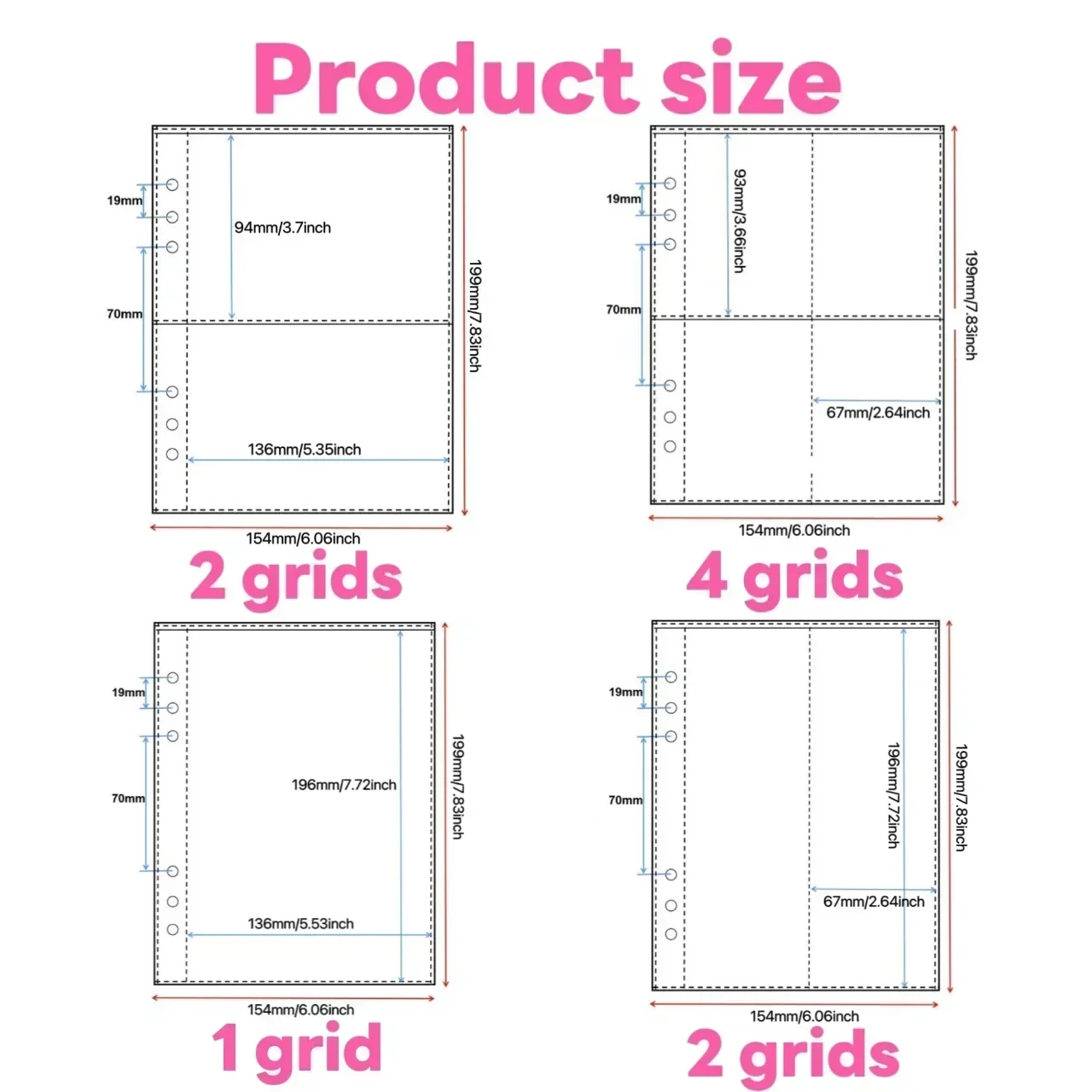 1-4 Grid Transparent Photocard - Trading Card Binder recension och pris