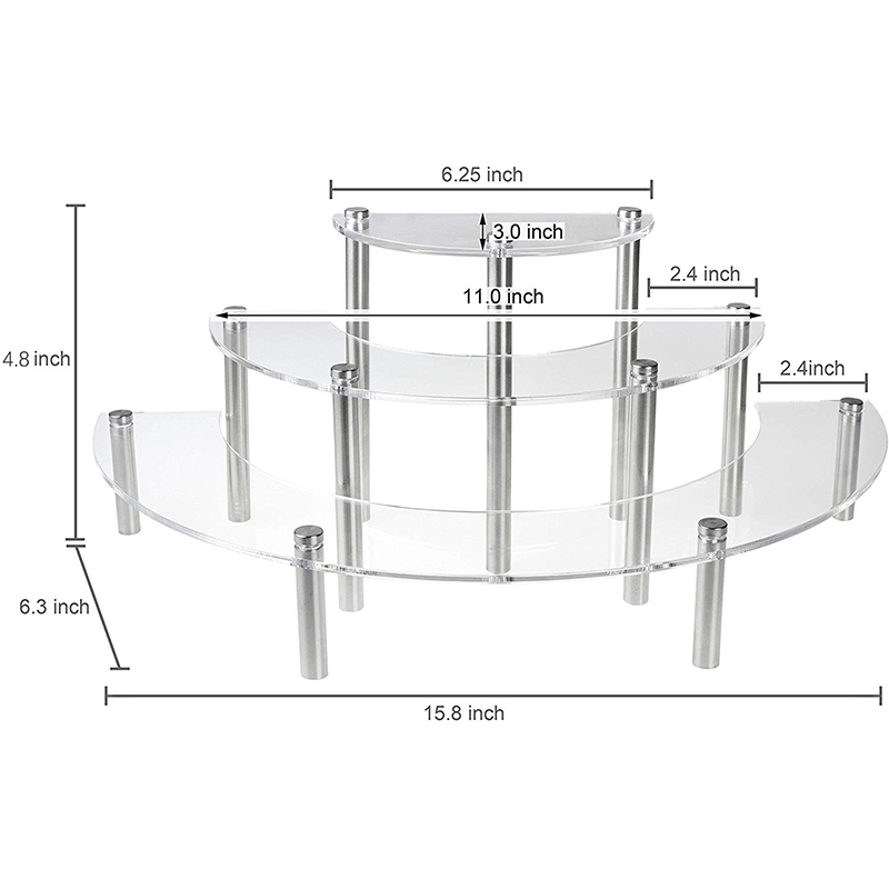 3-Tier Acrylic Round Cupcake D - Pop Display Shelf recension och pris